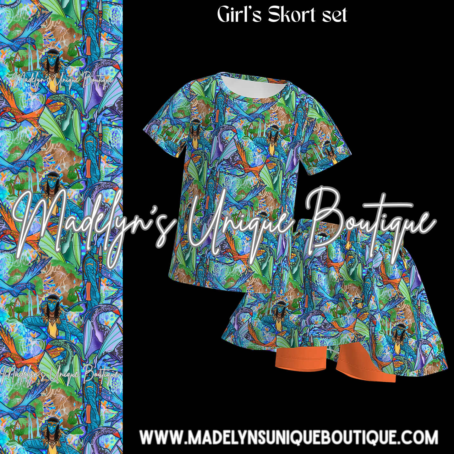 Girls skort set
