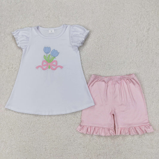 Embroidered flowers