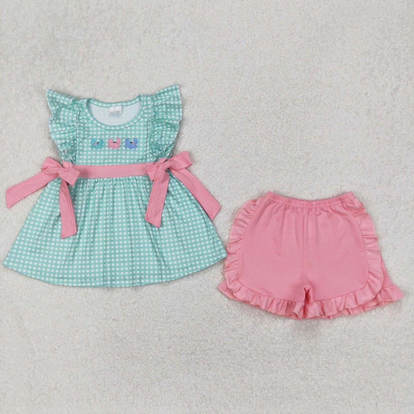 Embroidered crab set