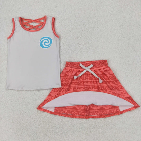 Magic ocean princess skirt set with built in shorts