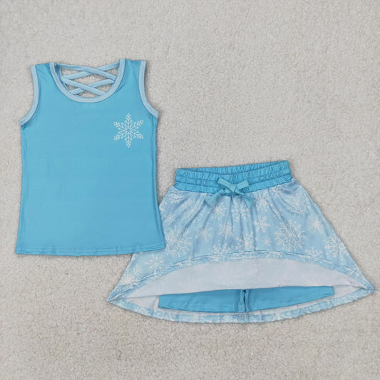 Magic ice princess skirt set with built in shorts