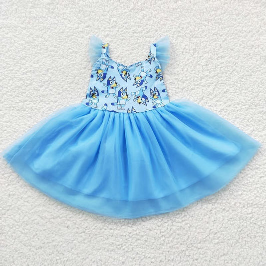 Blue pups tule dress