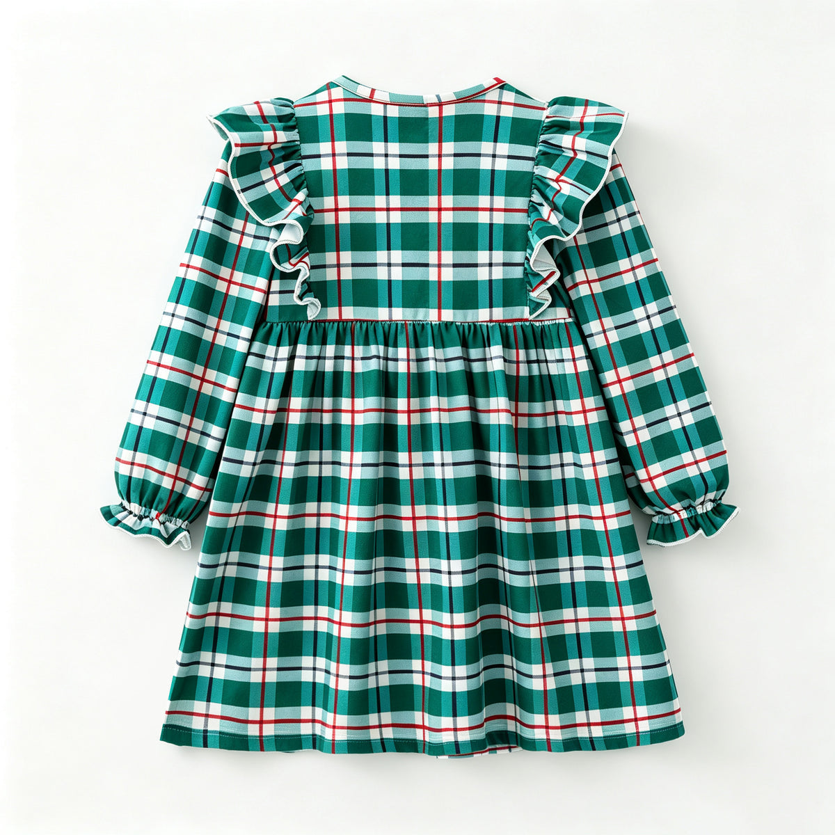 Christmas embroidered Smocked dress