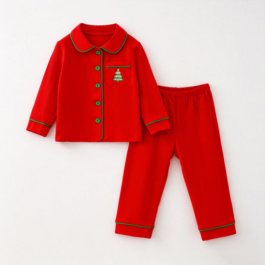 Christmas embroidery pajamas