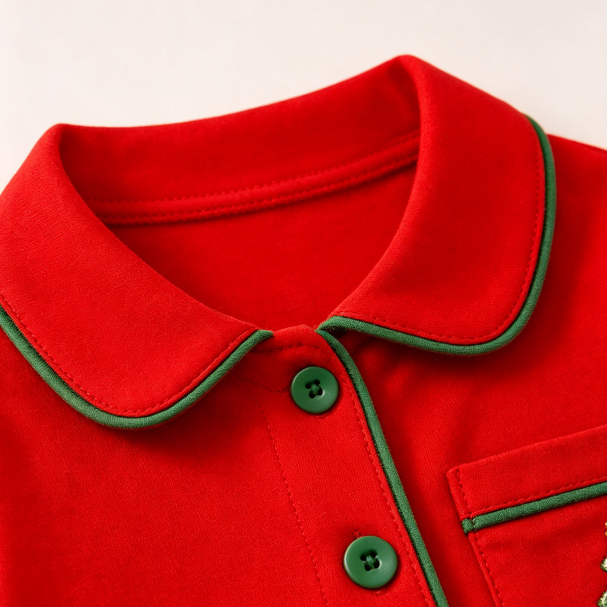 Christmas embroidery pajamas