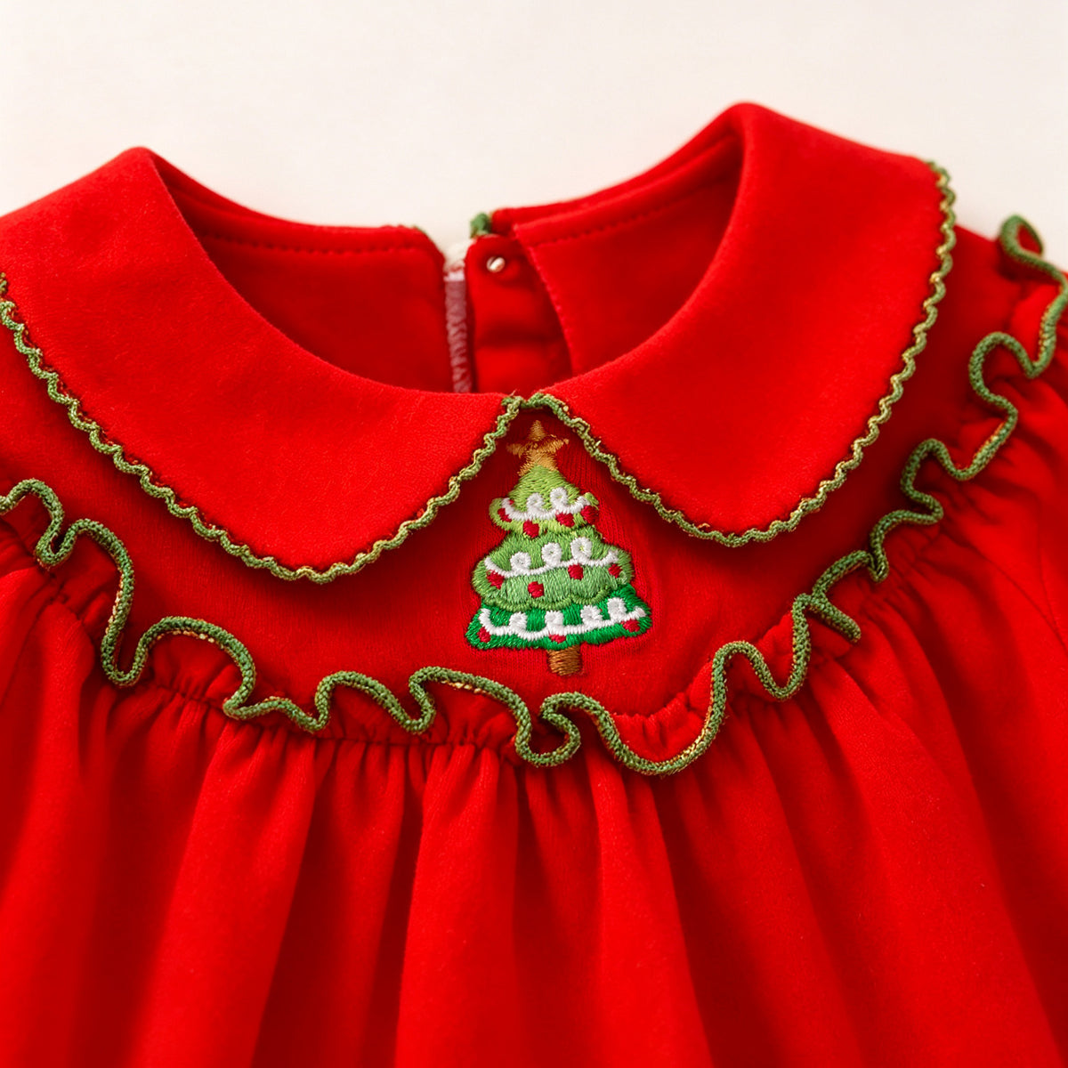 Christmas embroidery dress