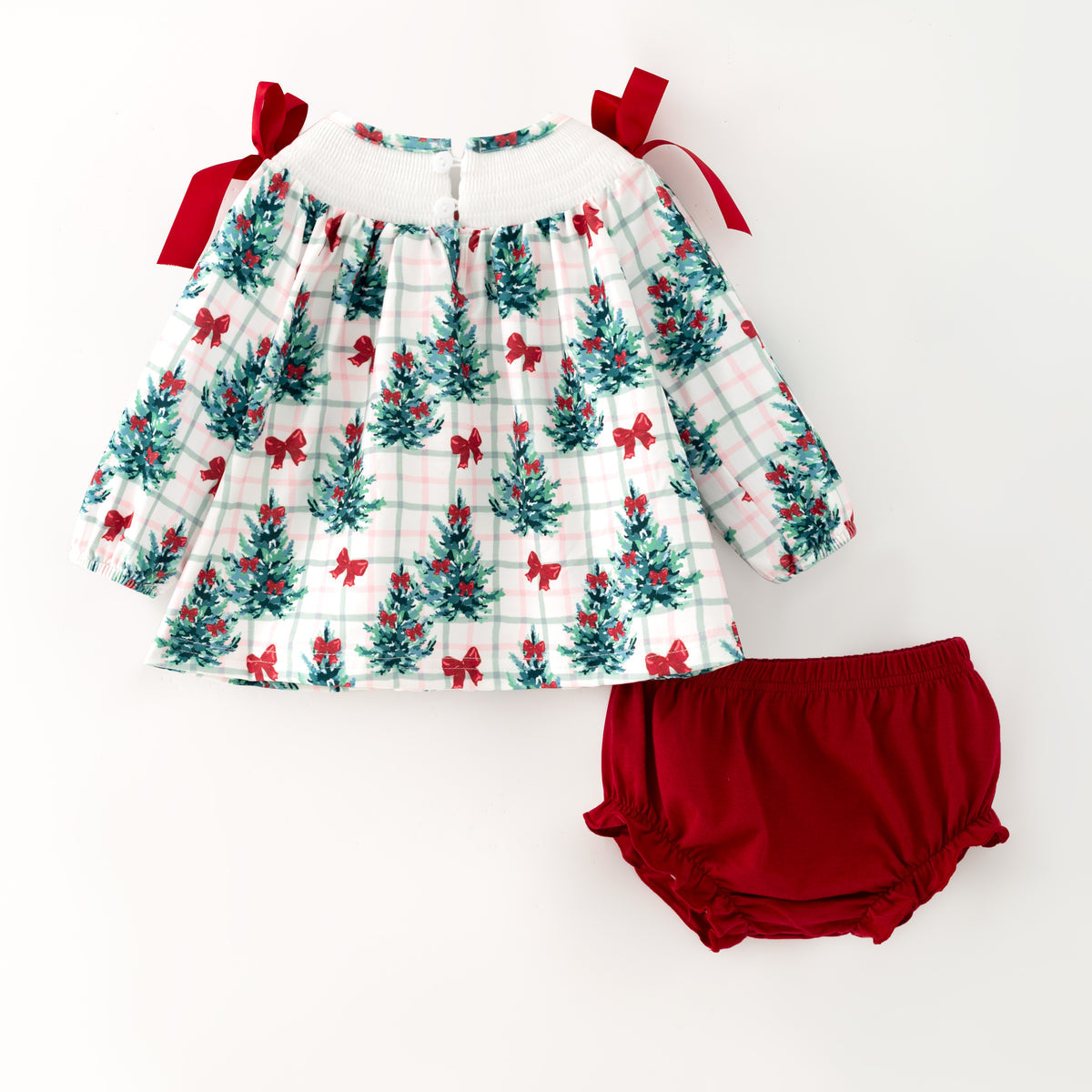Christmas embroidered Smocked romper