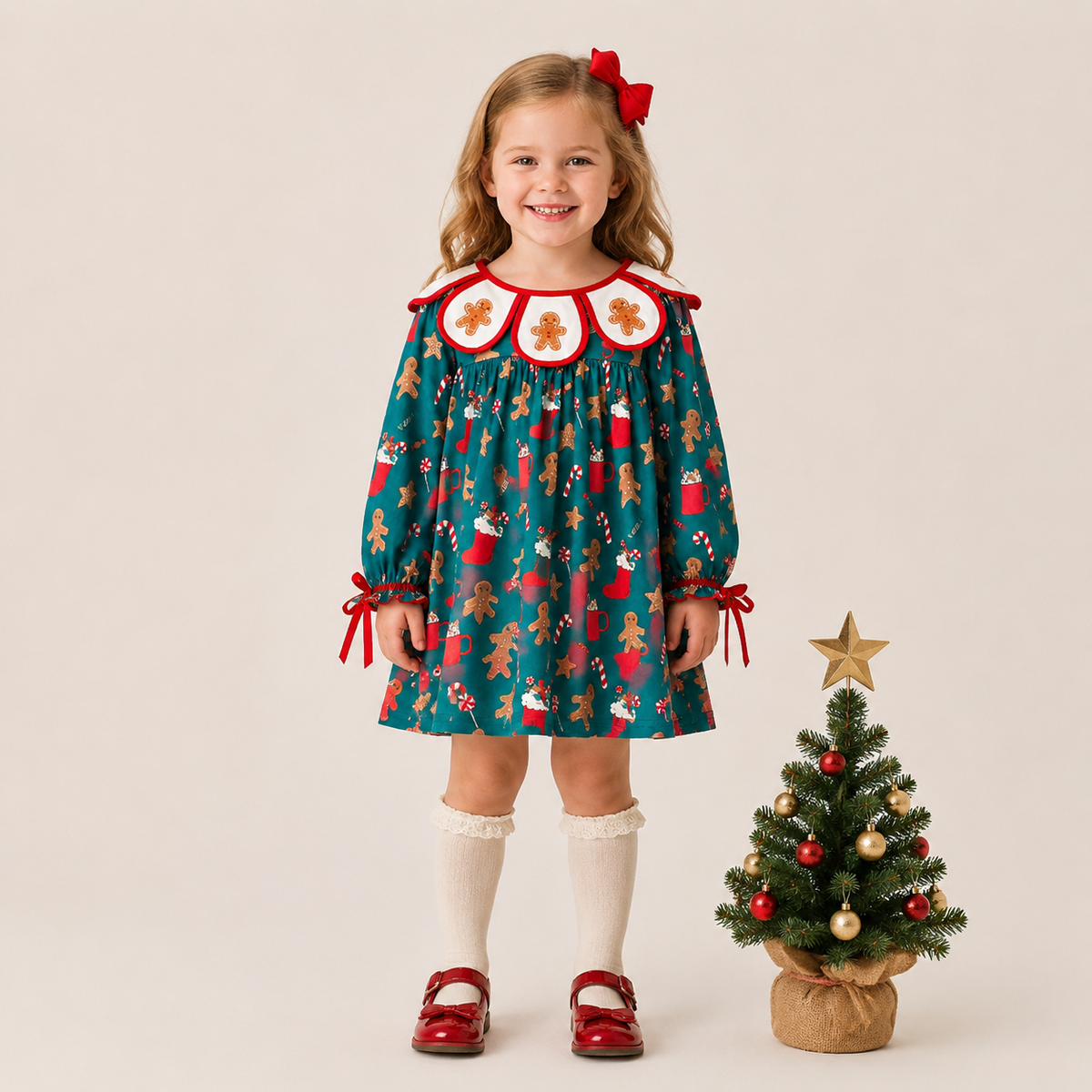 Christmas petal collar
