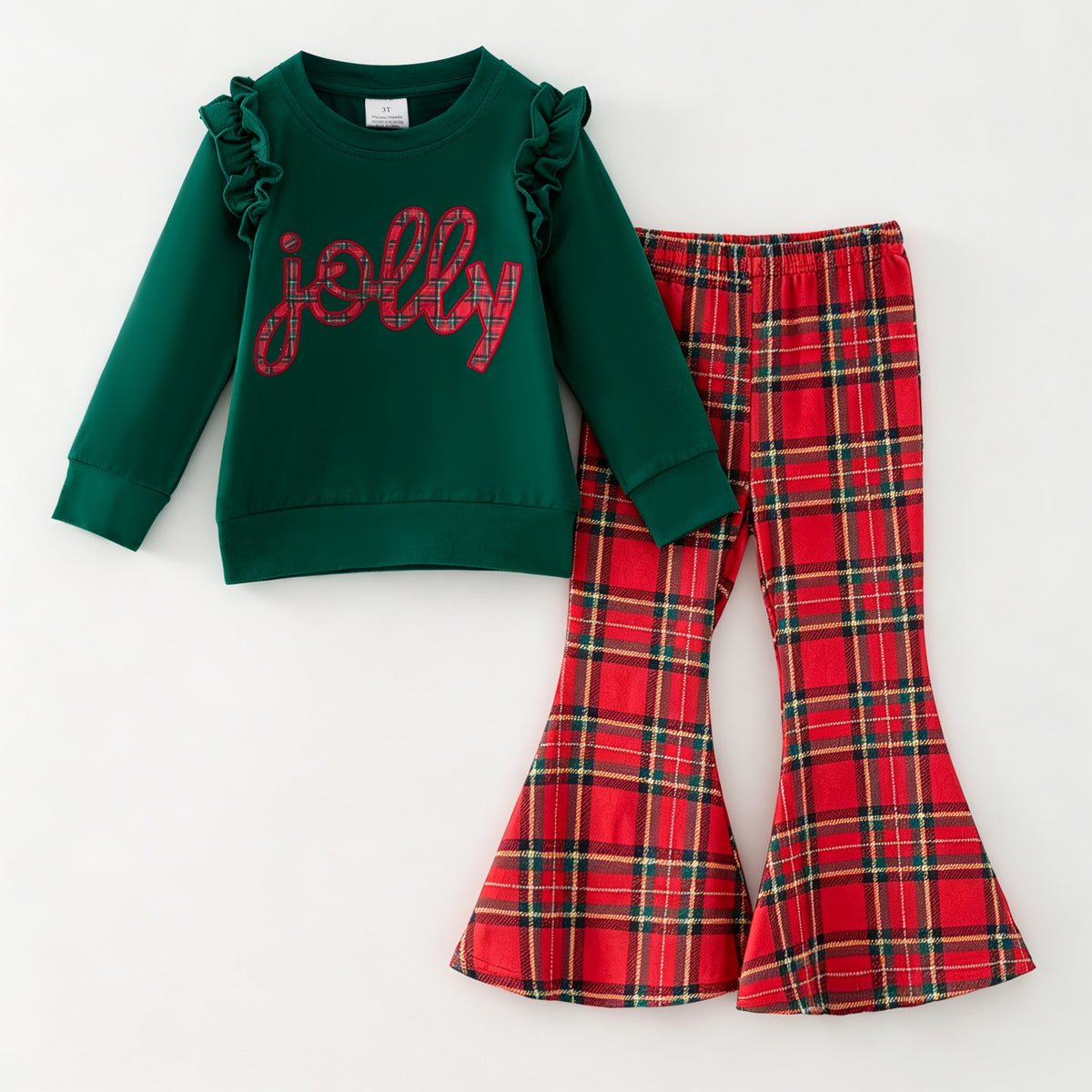 Christmas appliqué sweatshirt set