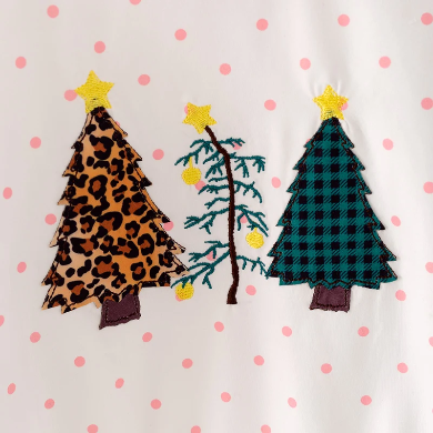 Christmas tree ruffle shirt