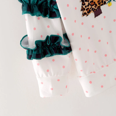 Christmas tree ruffle shirt