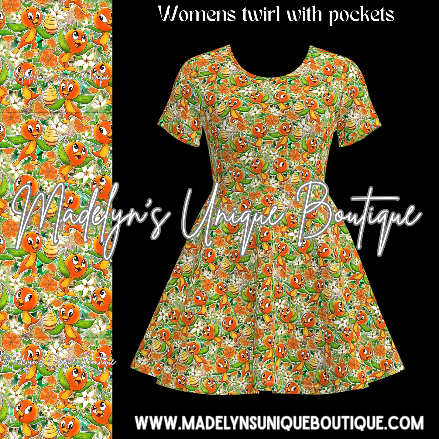 Women’s twirl dress with pockets