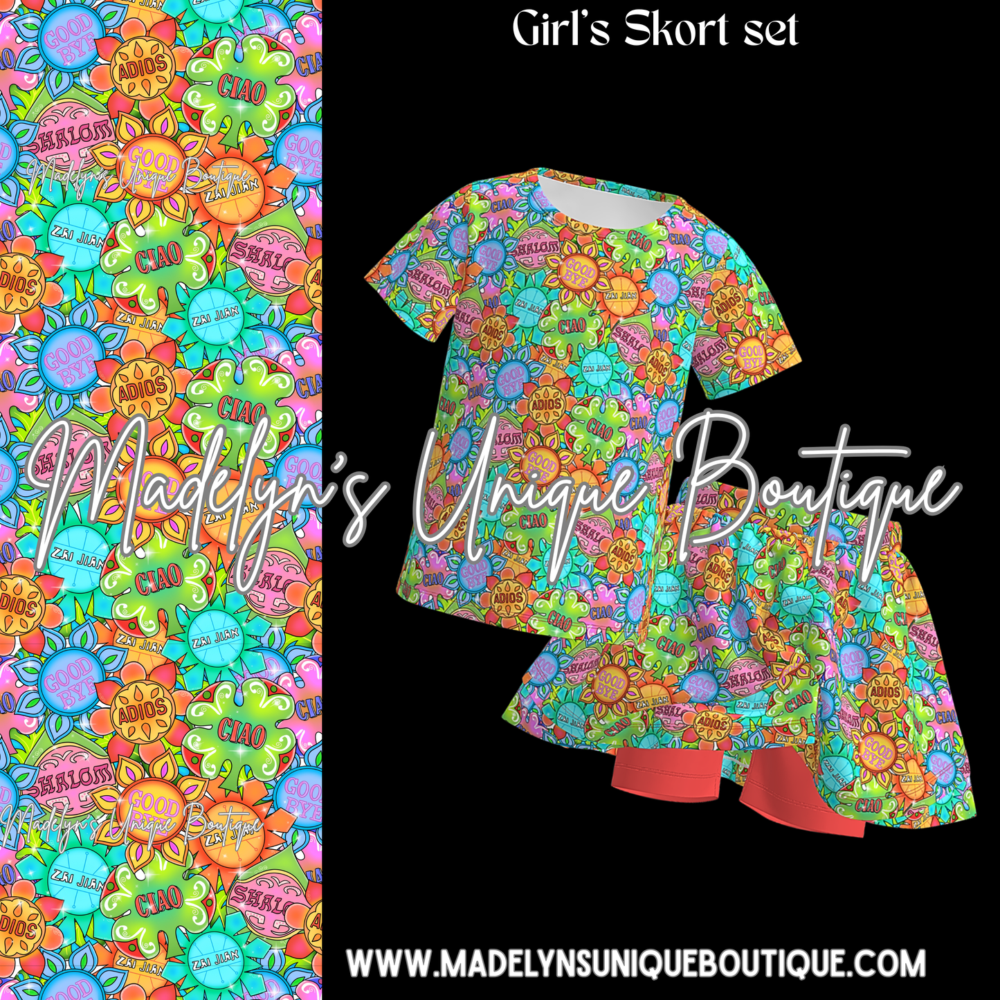 Girls skort set