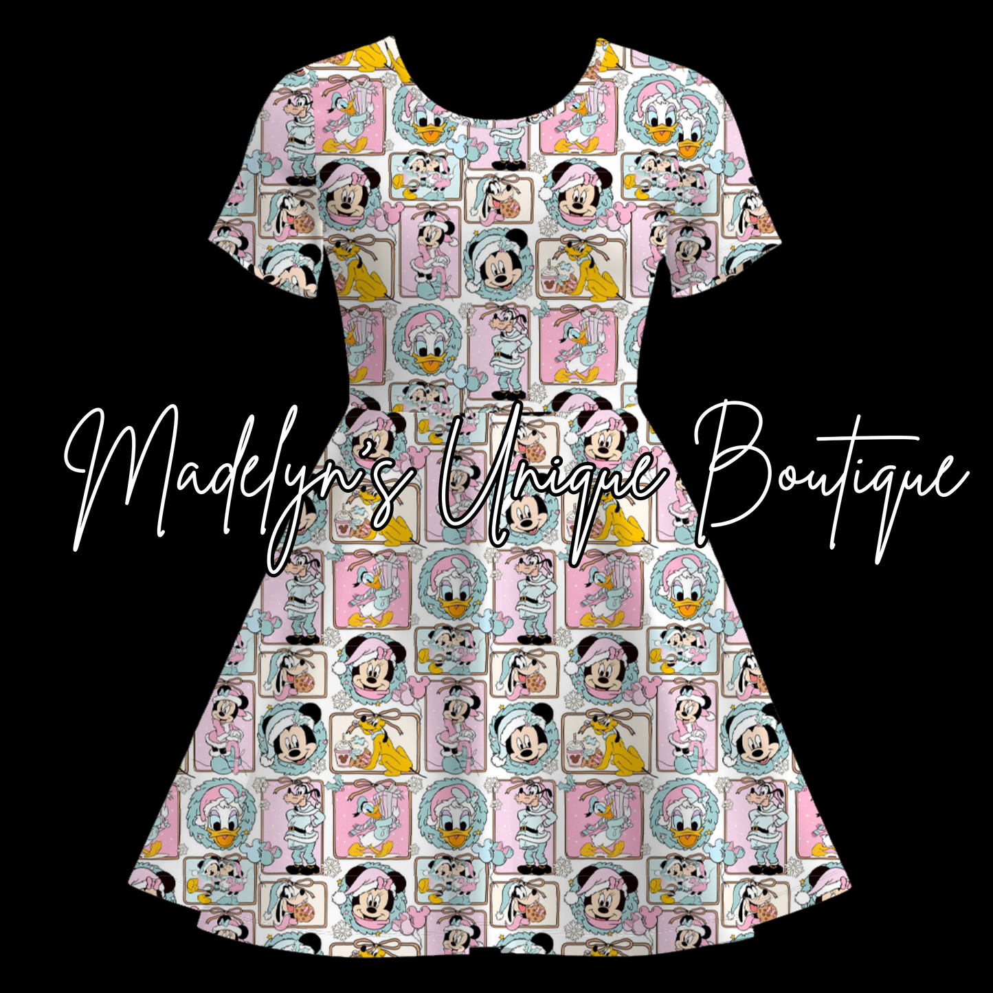 Women’s Christmas twirl dress with pockets