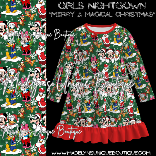 Girls nightgown “Merry & Magical Christmas”