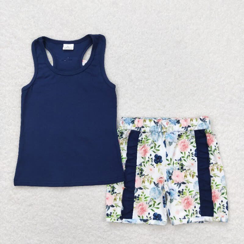 Flower bow back tank set
