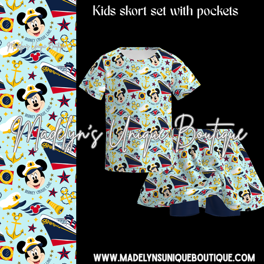 Girls skort set cruise