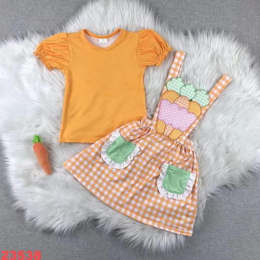 Easter embroidered carrot dress