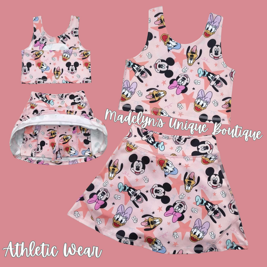 Magic mouse athletic set with built in shorts