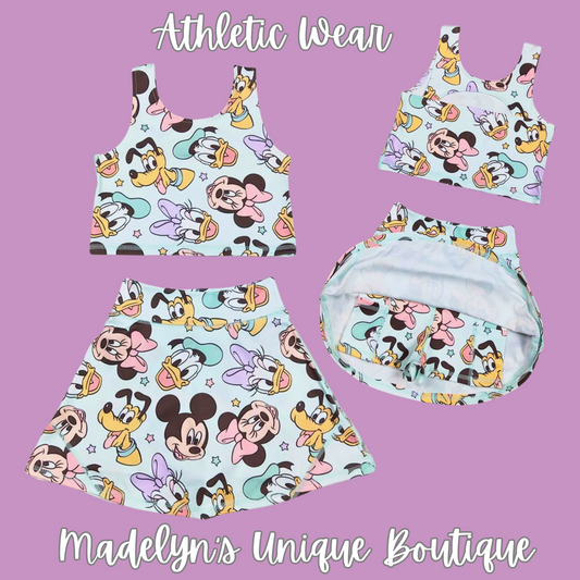 Magic mouse athletic set with built in shorts