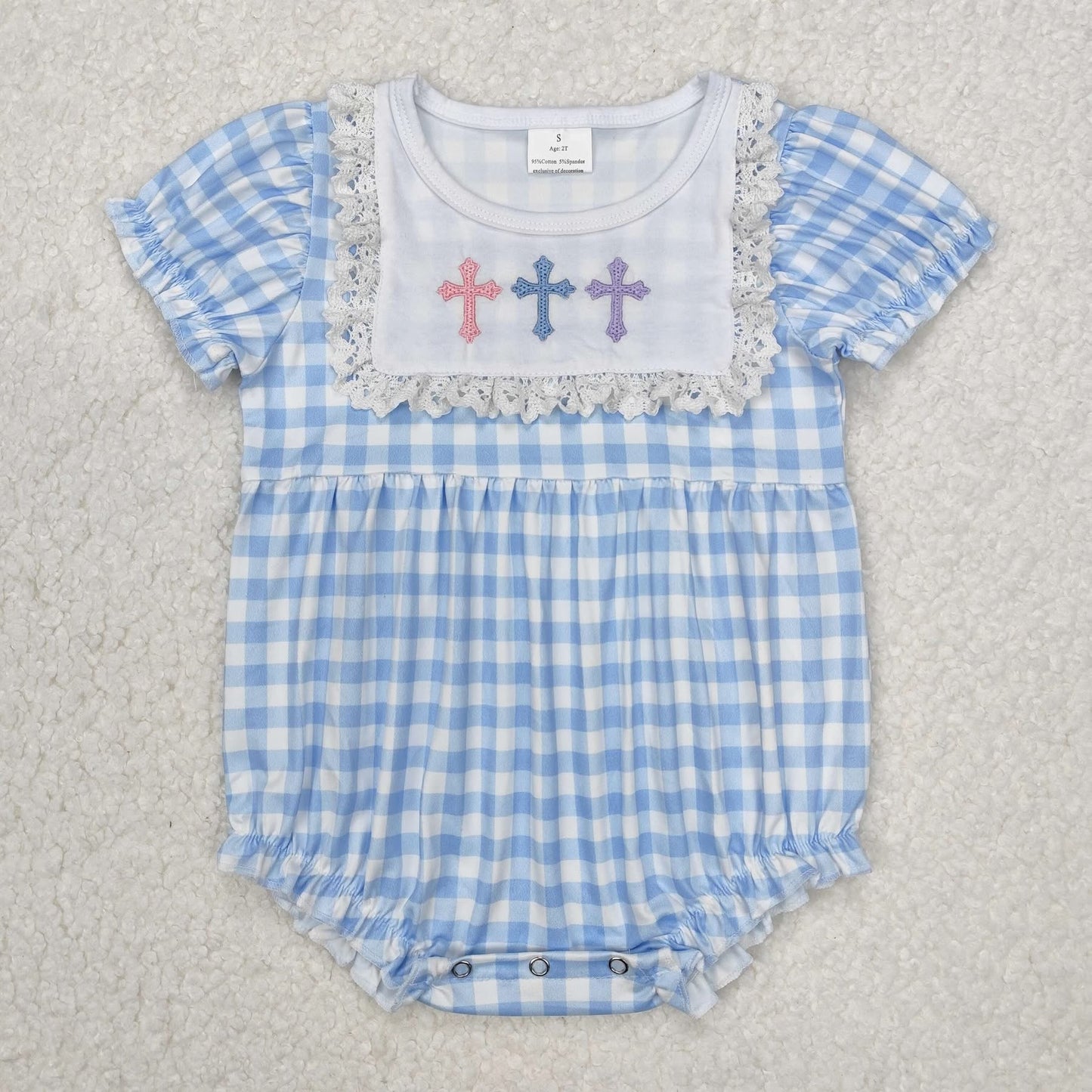 Embroidered Smocked Cross