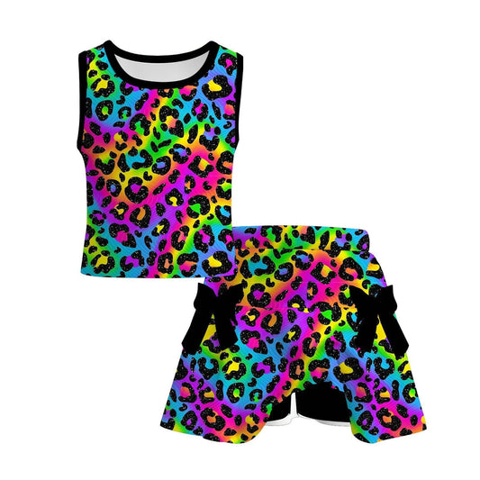 Girls bow skort set