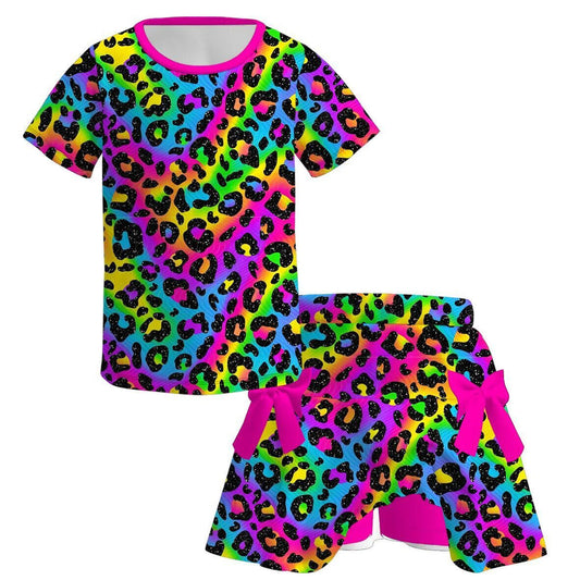 Girls bow skort set