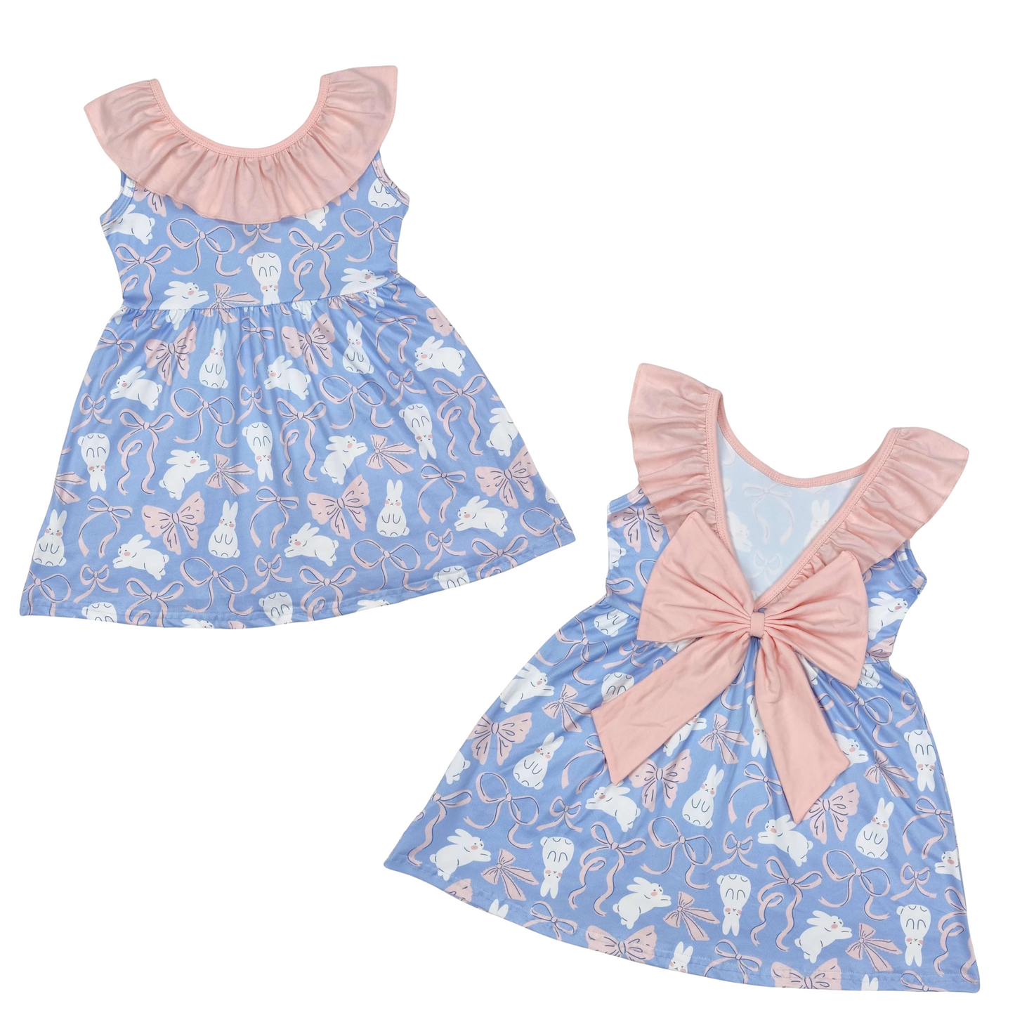 Easter bow back dress