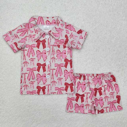 Pink and red bows pajamas