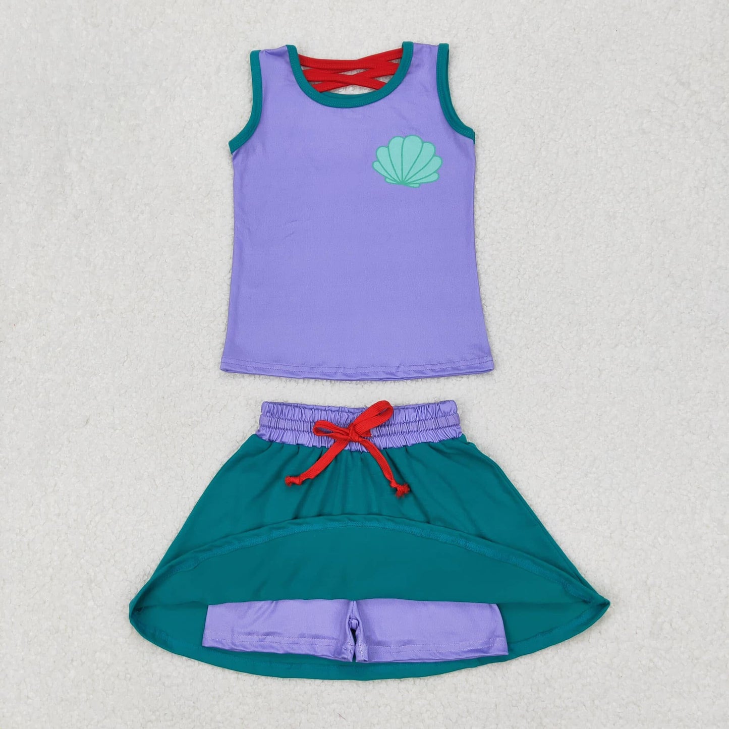 Princess mermaid skort set