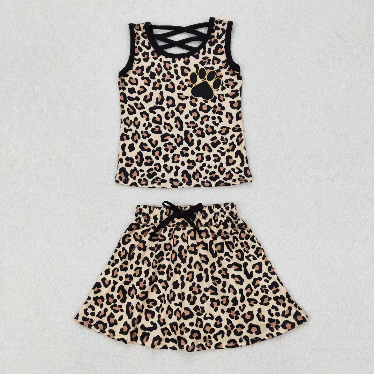 Leopard skort set- animal kingdom