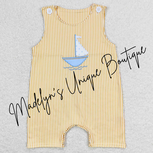 SS Embroidered boat romper